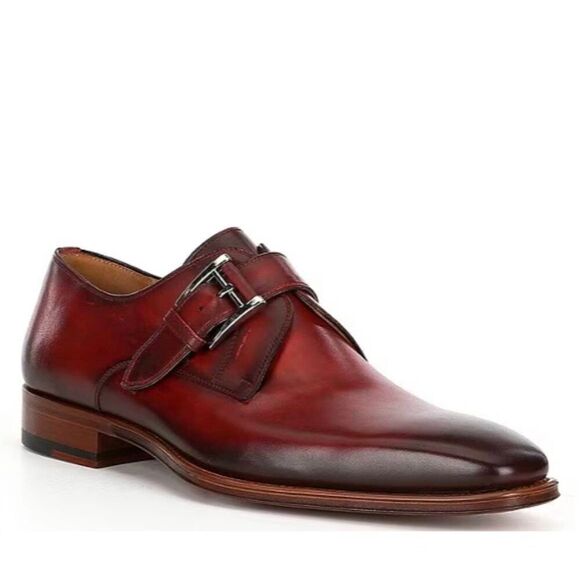 MAGNANNI Marco II Monk Strap leather Oxfords Size 11.5M - Picture 1 of 13